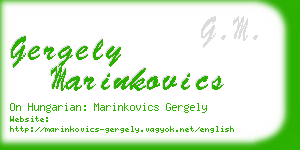 gergely marinkovics business card